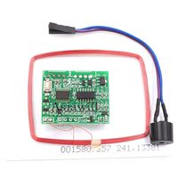 Asiawill 125K EM4100 RFID Card Reader Module/Non-Contact RF ID Card Module w/Buzzer/Coil/ID card for Arduino - Green