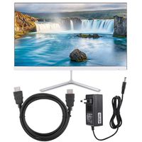 23.8 Inch 16:9 HD Television 19201080 Resolution HDMI VGA Computer Screen Display Gaming TV HD Monitor(White)