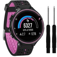 QGHXO Soft Silicone Replacement Watch Band for Garmin Forerunner 235/220/230/620/630/735 Smart Watch (No Tracker, Replacement Bands Only)