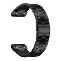 LDFAS Fenix 5/6 Band, 22mm Titanium Metal Quick Fit Watch Strap with Enhanced Durability Version Compatible for Garmin Instinct/Fenix 5 Plus/Fenix 6 Pro/Forerunner 935/945 Smartwatch, DLC- Black