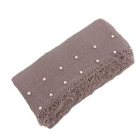 Baby Photography Props Blanket Newborn Photo Shoot Outfits Infant Photos Luxurious Wrap (Purple Gray)