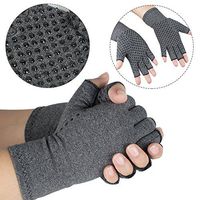 zinnor Cotton Spandex Arthritis Rehabilitation Bumps Training Nursing Grip Gloves for Keep Hands Warm Relieves Pain (S,M,L) (M)