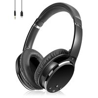 Wireless Headphones, Noise Cancelling, Wireless Headphones Over Ear, Comfortable Protein Earpads, 30H Playtime for Travel Work TV PC Cellphone - Black