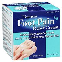 Topricin Foot Pain Relief Cream, 4 oz ( Pack of 4)