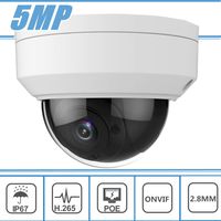 5MP IP POE Dome Camera Outdoor Wide Angle 2.8mm Lens,98ft Smart IR,IP67 Waterproof IP Security Camera Indoor,Cloud Firmware Upgrade,ONVIF Support HIK,Dahua,Motion Detection Video Surveillance Camera