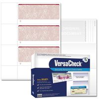 VersaCheck Security Personal Check Refills: Form #3001 Personal Wallet - Burgundy - Classic - 250 Sheets