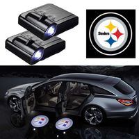 For Pittsburgh Steelers Car Door LED Welcome Light, 2Pcs Car Door Courtesy Light Logo Projector Shadow Ghost Light Lamp Fit for All Car Models