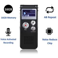 Digital Voice Recorder, 16GB Voice Activated Recorder with Playback, SHANGCAI Mini Audio Recorder for Lectures, Meetings, Interviews, Portable Tape Dictaphone with USB, MP3