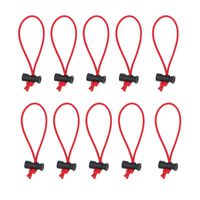 Foto&Tech Multipurpose Extra Thick Toggle Tie/Elastic Cable Tie&Organizer Adjustable Cable Strap/Instant Clutter Killer/Tangle Tamer/Cable Management for Cord&Cable Reusable (10x 16CM, Red)