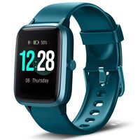 LETSCOM Smart Watch Fitness Tracker Heart Rate Monitor Step Calorie Counter Sleep Monitor Music Control IP68 Water Resistant 1.3" Color Touch Screen Activity Tracking Pedometer for Women Men Kids