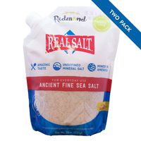Redmond Real Salt, Ancient Fine Sea Salt, Unrefined Mineral Salt, 26 Ounce, Pack of 2