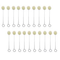 50 Packs Wool Daubers Ball Brush Leather Dye Tool Leather Dye Dauber Dyeing Applicator with Metal Handle for DIY Crafts Projects