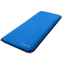 KingCamp Camping Sleeping Pad Foam Mat Mattress - Deluxe Wide Self Inflating 4 inches Thick Pad with Carry Bag, Suitable for Family Outdoor Activities (Blue-Deluxe Wide)