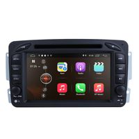 Android 9.0 Car Stereo DVD Player 7" in Dash Autoradio 2 Din Head Unit RAM 2G GPS Navigation with DVD Player for Mercedes-Benz C-W209/ C-W203/ Viano/Vito/Vaneo/A-Class (with SWC Buttons)