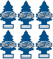 Little Trees 6 New Car Scent Air Freshener, 6 Pack