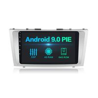 Dasaita 9 inch Screen Single Din Android 9.0 Car Stereo for Toyota Camry 2006 to 2011 Radio with GPS Navigation 4G Ram 64G ROM Built in DSP Dash Kit Meomery Card