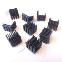 Easycargo 10pcs 14mm Heatsink + pre Applied 3M 8810 Thermal Conductive Adhesive Tape for Cooling VRAM VGA RAM 3D Printer Stepper Motor Driver Module TMC2100 LV8729 DRV8825 (10pcs 14x14x13mm Black)