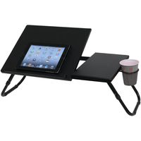 Atlantic Large Format Laptop Tray - 27 Inches Wide, 13.75 Inches Deep, 2 Sections, Smooth Finish Legs PN 33935843 in Black