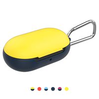 [Upgrade] Galaxy Earbuds Case Cover, Thin fit Full Body Protection, Accessories Skin, Waterproof, Anti-Scratch and Anti-Lost, Hard Protective Case for Samsung Galaxy Buds With Keychain (Yellow & Navy)