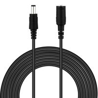 Dericam Universal 10ft Power Extension Cable, DC 12 Volt Power Adapter Extension Cord, Extend Additional 10ft/3 Meters Length for DC 12V Power Adapter or Wall Charger, 5.5mm DC Plug, 12V-3M, Black