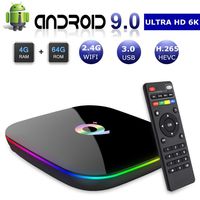 Android 9.0 Smart TV Box, 4GB RAM 32GB ROM Linkplus Q Plus H6 Quad-core cortex-A53 Frequency 2G Mali-T720MP2 WiFi 2.4GHz Support 6K H.265 HDMI 2.0 Output Ethernet RJ-45 with USB 3.0