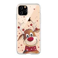 GTWCK Christmas Case for iPhone 11 Pro Max, 6.5inch Christmas Soft TPU Shell Cute Elk for Girls Women Back Bumper Support Wireless Charging Shockproof Protective Cover for iPhone 2019