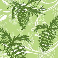 Set of 2,Cocktail Size Napkin, 5"x5", Pack of 20, Forest Frost