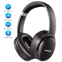 Active Noise Cancelling Headphones, Wireless Bluetooth Headphones Over Ear with 30H Playtime, Dual-Mic CVC6.0 HiFi Deep Bass Sound, Soft Memory Foam Ear Cups with Adjustable Headband for Travel/Work
