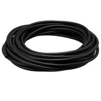 uxcell 16M Length 10mm Outside Dia Corrugated Bellow Conduit Tube for Electric Wiring Black