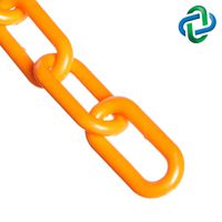 Mr. Chain Plastic Barrier Chain, Safety Orange, 1.5-Inch Link Diameter, 25-Foot Length (30012-25)