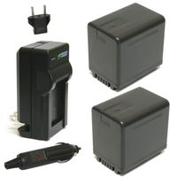 Wasabi Power Battery (2-Pack) and Charger for Panasonic VW-VBT380