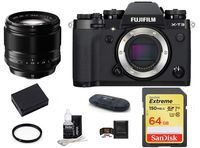 FUJIFILM X-T3 Mirrorless Digital Camera Body + XF 56mm f/1.2 R Lens Bundle (with 56mm Lens Bundle, Black)