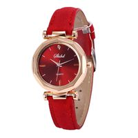 Cliramer Women Quartz Wrist Watch Leather Casual Watch Luxury Analog Quartz Lady Dress Watch (Red)