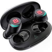 True Wireless Earbuds Bluetooth 5.0 Headphones, Dual Master Direct Connect in-Ear TWS Ear Buds IPX6 Waterproof Stereo Call/w Mic Instant Pair Low Latency Wireless Mini Headset Earphone 28H Cycle Play