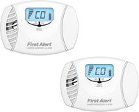 First Alert CO615 Dual-Power Carbon Monoxide Plug-In Alarm with Battery Backup and Digital Display (2 Pack)