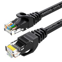 SAMZHE 16ft CAT.6 Ethernet Gigabit LAN Network Cable (RJ45) Compatible with Switch/Router/Modem/Patch Panel/Access Point/Patch Fields (Black)