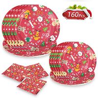 Paper Plates, Disposable Dinnerware Festive Holiday Party Supplies 50 9''Plates, 50 7''Plates,60 Napkins for Disposable Plates Napkins Paper Plates and Napkins Supplies Plates Set —Bear