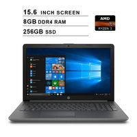HP 2019 Premium Pavilion 15.6 Inch HD Laptop (AMD 3 2200U 2.5GHz up to 3.4GHz, 8GB DDR4 RAM, 256GB SSD, Bluetooth, WiFi, Windows 10) (Renewed)