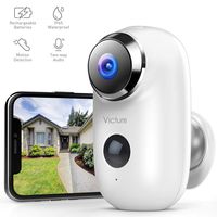 Victure 1080P Outdoor Camera Wireless Rechargeable Battery Powered Home Security WiFi Camera with IP65 Waterproof PIR Motion Detection 2-Way Audio and Night Vision Cloud Storage/SD Slot