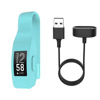 EEweca Clip Holder for Fitbit Inspire or Inspire HR with 3.3 ft Charging Cable, Teal