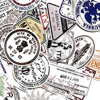 Waterproof Vinyl Stickers for Laptops Car Motorcycle Bicycle Luggage Decals Party Supplies Decor (Postmark)