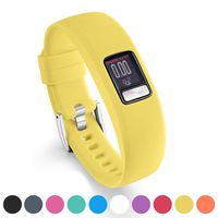 Watbro Bands for Garmin Vivofit 4, Smooth Silicone Replacement Wristbands for Garmin Vivofit 4 Activity Tracker, with Secure Metal Watch Clasp Buckle Straps Women Men Large Small