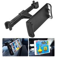Car Headrest Mount/Tablet Headrest Mount/Tablet Car Holder Can Rotate 360 Degrees, Compatible with Most Smartphones/Tablets of All 4 ''-11 '' Devices, Universal Headrest Width 4 ''-5.9 '' (Black)