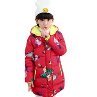 kaiCran Toddler Baby Girls Coat Long Sleeve Cartoon Character Print Hooded Zipper Jacket Coat Outerwear Clothes 2-8 Years (Red, 140(5-6 Years))
