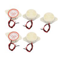 uxcell DC 3-24V Industrial Discontinuous Sound Electronic Buzzer White 5Pcs