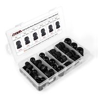Cable Gland -LOKMAN 34 Pack Plastic Waterproof Adjustable 3-16mm Cable Connectors Cable Gland Joints With Gaskets, PG7, PG9, PG11, PG13.5, PG16,PG19 With Durable PP Storage Case (Cable gland kit)
