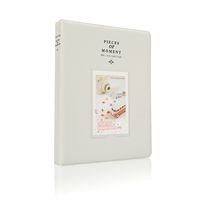 Alohallo 128 Pockets Mini Photo Album fit to Fujifilm Instax Mini 7s 8 8+ 9 25 26 50s 70 90 Instant Camera & Name Card - Smoky White