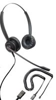 Cisco Phone Compatible XS 825 Premium Headset Bundle with Ergonomic Telephone Cable | for Cisco IP Phones with RJ-9/RJ-22 Headset Port (XS Duo-CIS (Black))