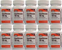 Simethicone 180mg Softgels Anti-Gas Generic for Phazyme Ultra Strength 60 Gelcaps per Bottle Pack of 10 Total 300 Gelcaps