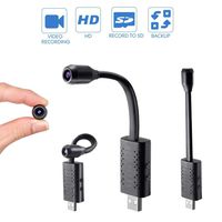 Spy USB Hidden Camera, 1080P Portable Small HD Nanny Cam with Motion Detective, Perfect Indoor Covert Security Camera for Home and Office